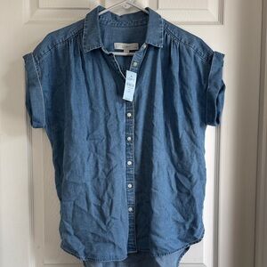 LOFT Blue Denim Shirt